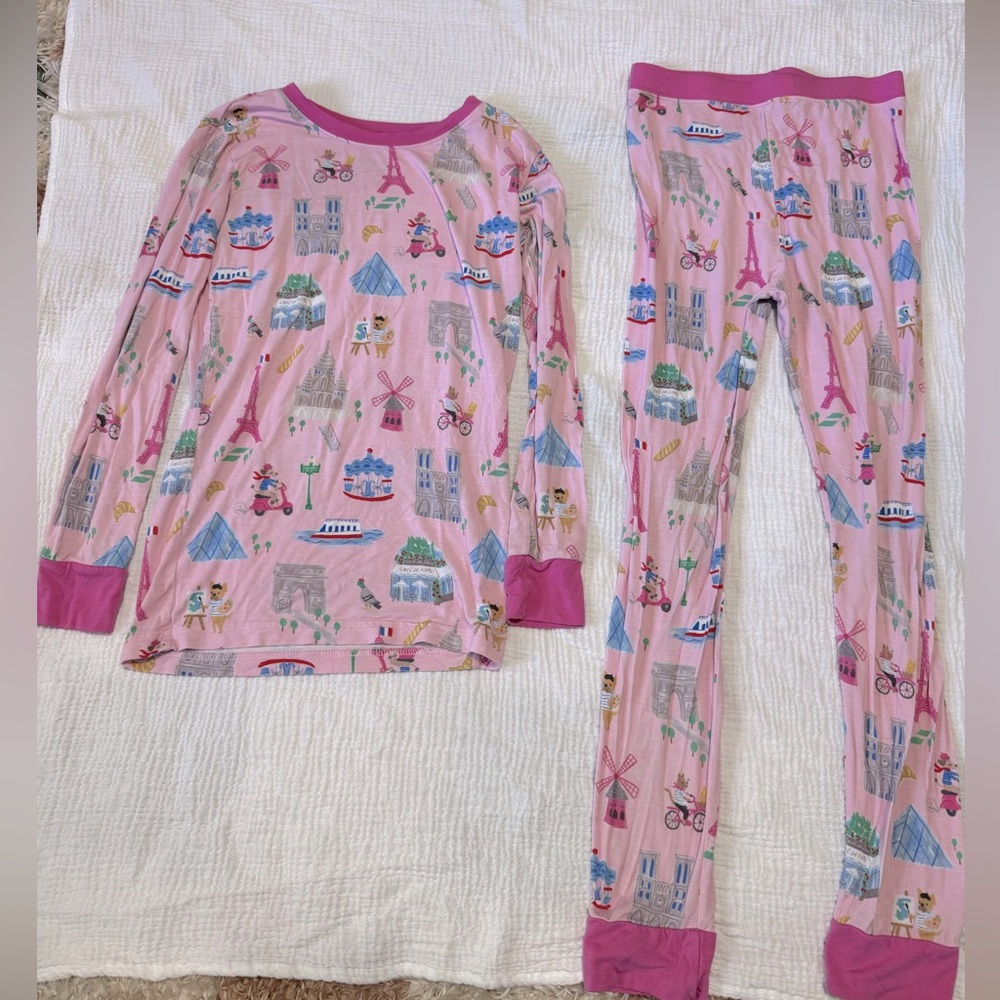 Little Sleepies Pink Paris Pajama Set